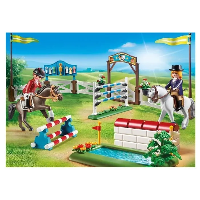 PLAYMOBIL 6930 - Country - Parcours d'Obstacles à Cheval-2