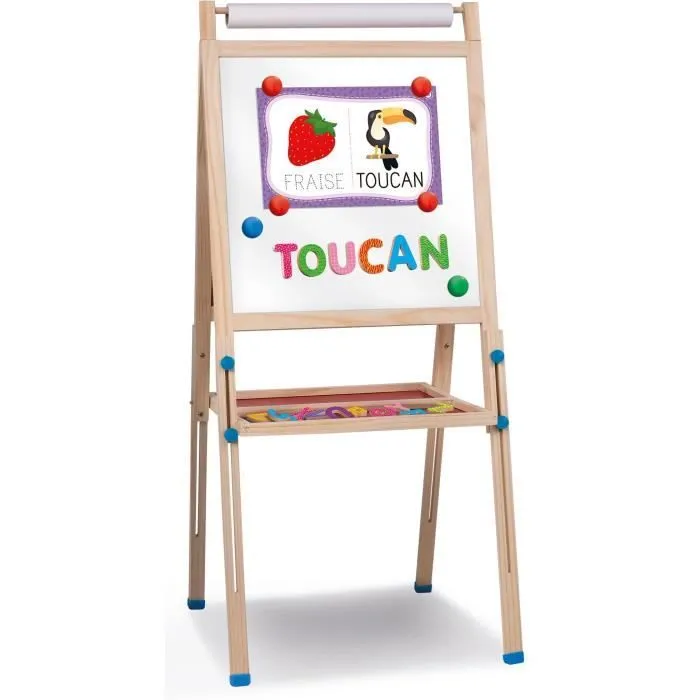 Tableau évolutif - LISCIANI - Montessori - Grand tableau en bois - Réglable et magnétique - Activités éducatives-1