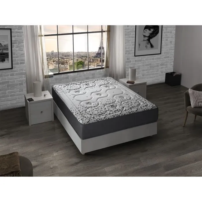 Matelas 140X190 VERSAILLES Épaisseur 24 CM - Mousse haute densité - Système Multi-Zones de confort-0