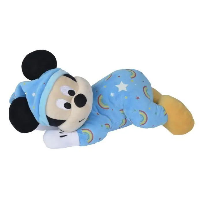 Disney Peluche Mickey 'Brille dans la nuit' Bleu (L30cm x L18cm x H26cm)-0