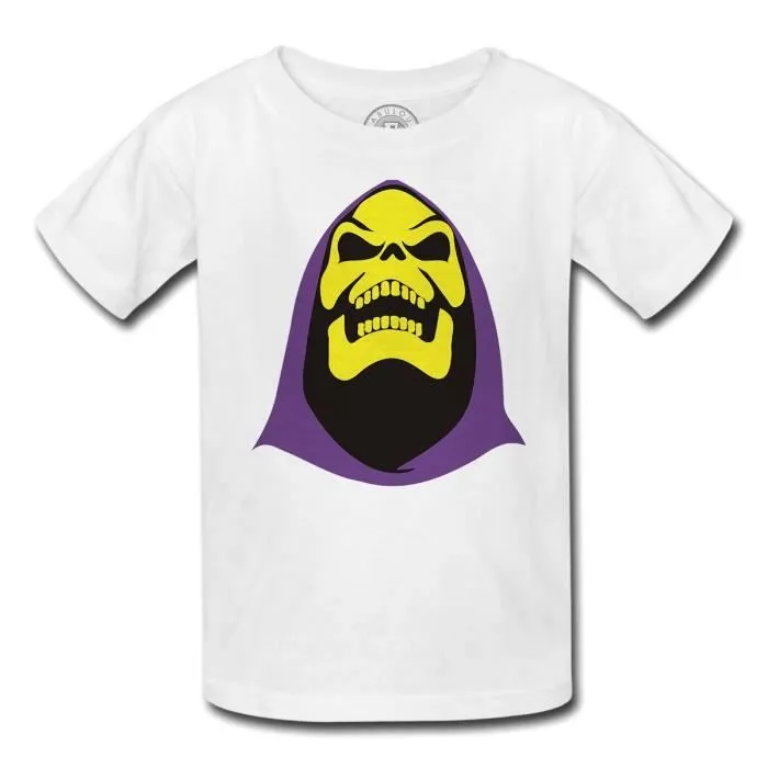 T-shirt enfant skeletor musclor he man mechant-0