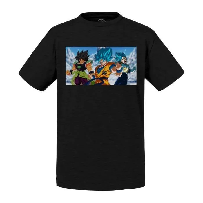 T-shirt Enfant Noir Dragon Ball Super Z Broly Manga-0