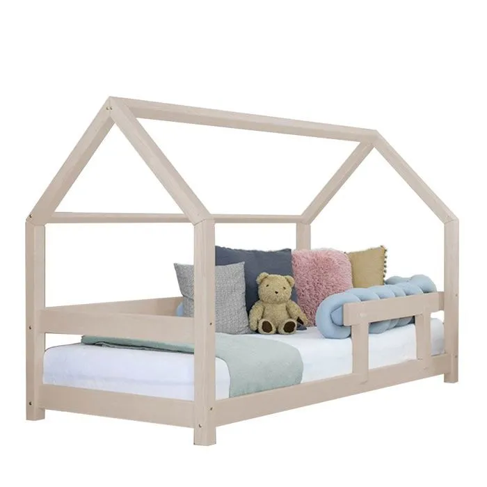 Lit cabane enfant TERY 70 x 160 beige-0