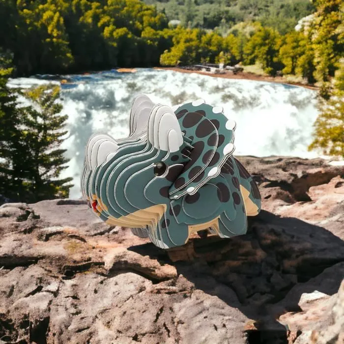 Puzzle 3D Dinosaure Triceratops DIY à assembler - Jeu éducatif et amusant pour enfants de 5 ans et plus-1