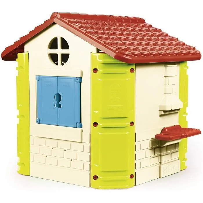 Maison de jeux pour enfant - FEBER - La maison Feber en plastique anti-UV avec clé et barbecue-1