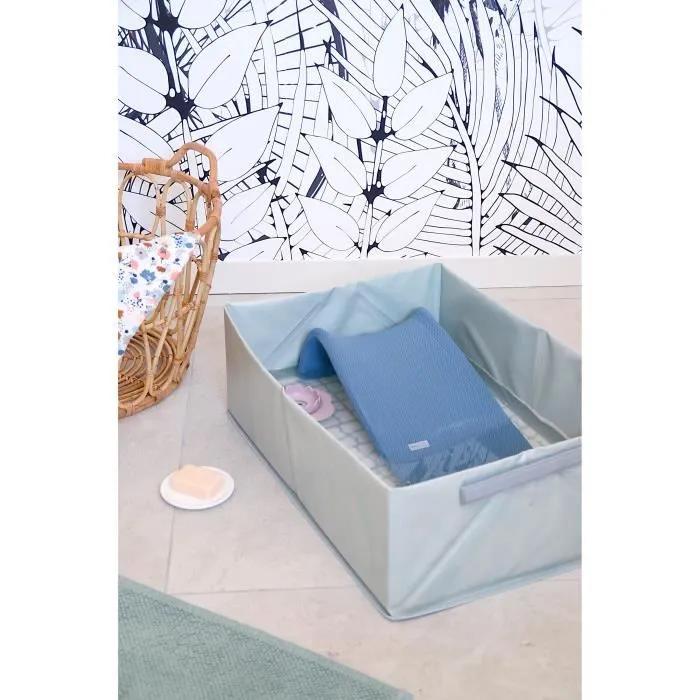 BÉABA - Baignoire Pliable bébé Dès la Naissance - Ultra Compacte - Baignoire Pop Up Camele'o, Bleu-1