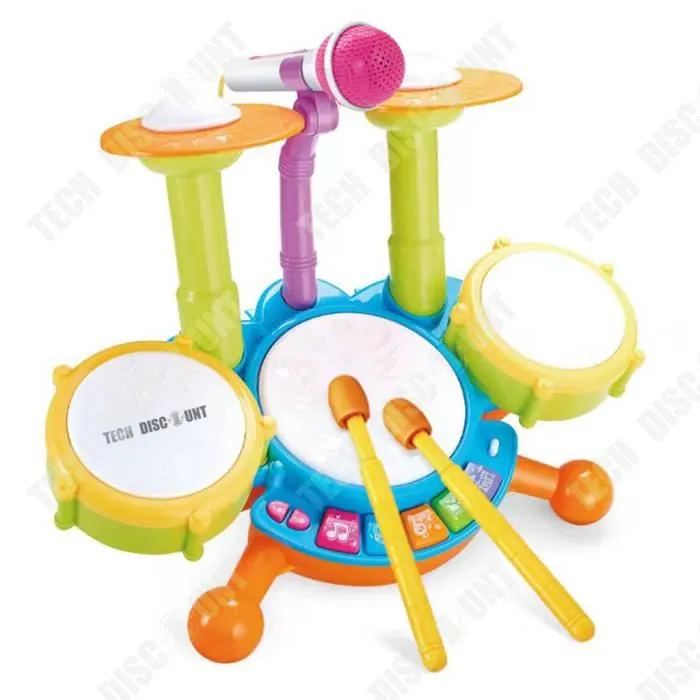 TD® Jouet de tambour pour enfants débutant tambour à main bébé bébé instrument de musique tambour battant jouets pour enfants-0