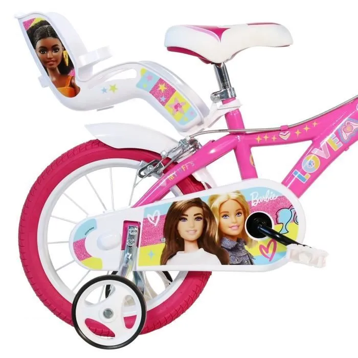 Velo Enfant 14" BARBIE - 4 à 6 Ans - Rose-1