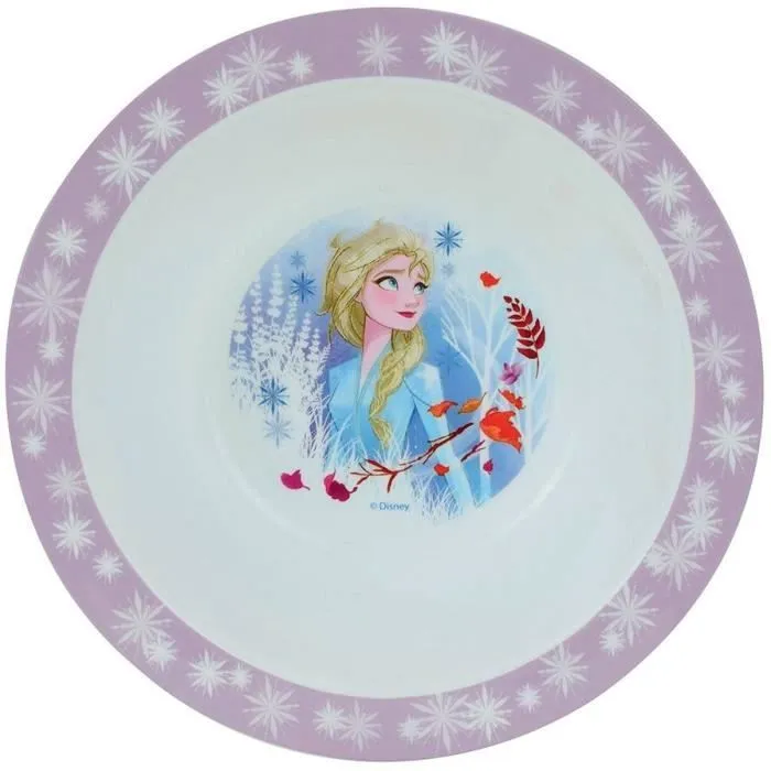 Lot Vaisselle Disney Reine des Neiges - FUN HOUSE - 006379 - Assiette Creuse, Assiette Plate, Mug, Gourde et Gobelet avec Paille-2