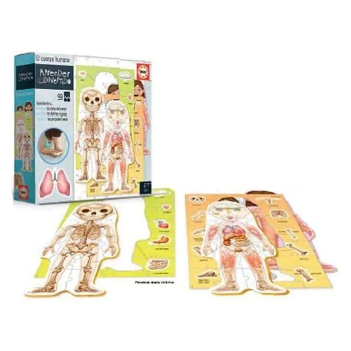 Educa - 18701 - Apprendre est Amusant pour Le Corps Humain. Jeu tif pour Enfants. A partir de 4 Ans. , Assorti, unico-2