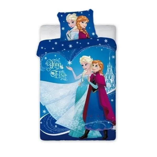 Parure de lit - Disney - Reine des Neiges - 100% coton - Lavable en machine - 1 personne-0