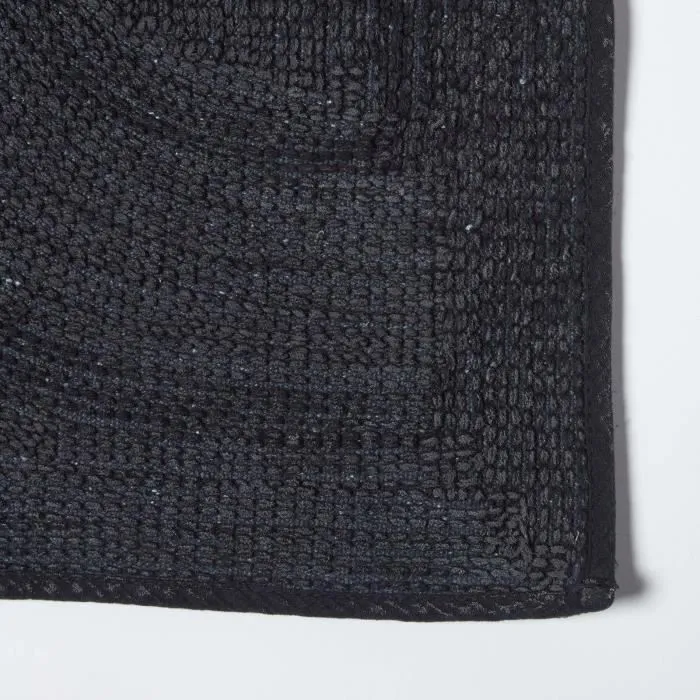 Tapis de bain haut de gamme 2 pièces Noir-3