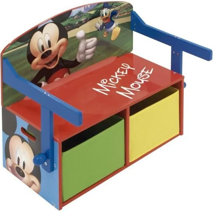 DISNEY MICKEY MOUSE - Banc pupitre et rangement en bois 3 en 1-0
