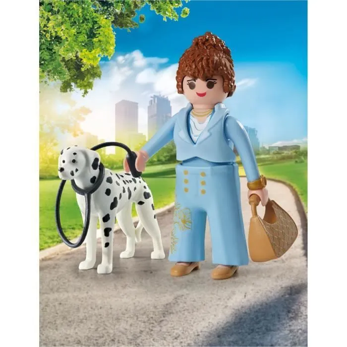 PLAYMOBIL 71736 Femme d’affaire avec sac à main et son Dalmatien, My Life, 8 pièces, Dès 4 ans-1