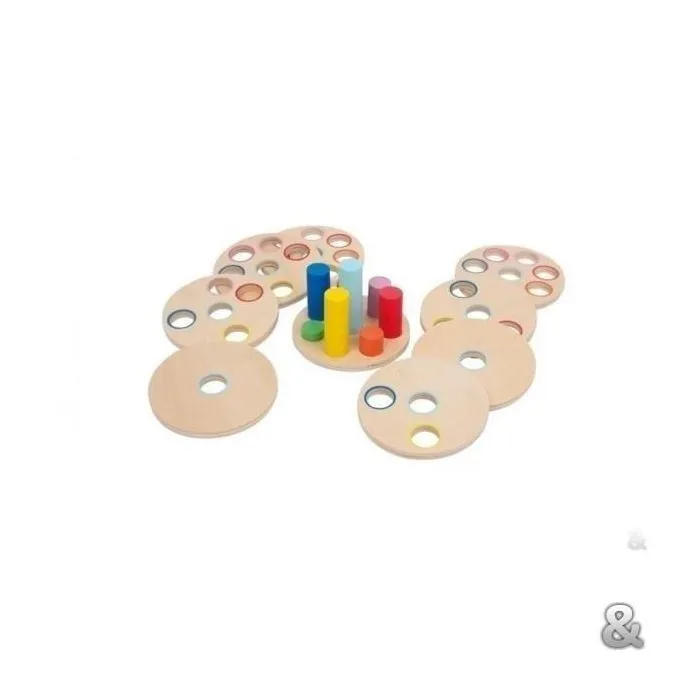 Jeu Réflexion Logisteck - Small Foot 3386 - Bois - 8 Disques - Colorées - À Partir 15 Ans-0