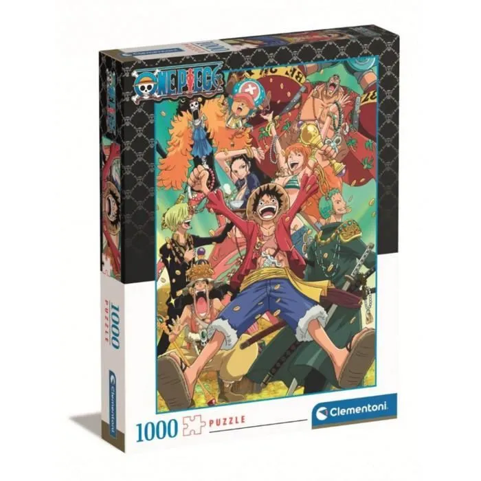 Puzzle 1000 pièces - Clementoni - One Piece - Dessins animés et BD - Age minimum 12 ans - Blanc-2