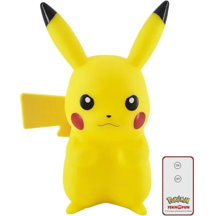TEKNOFUN Lampe figurine LED Pikachu avec télécommande - 25 cm-0