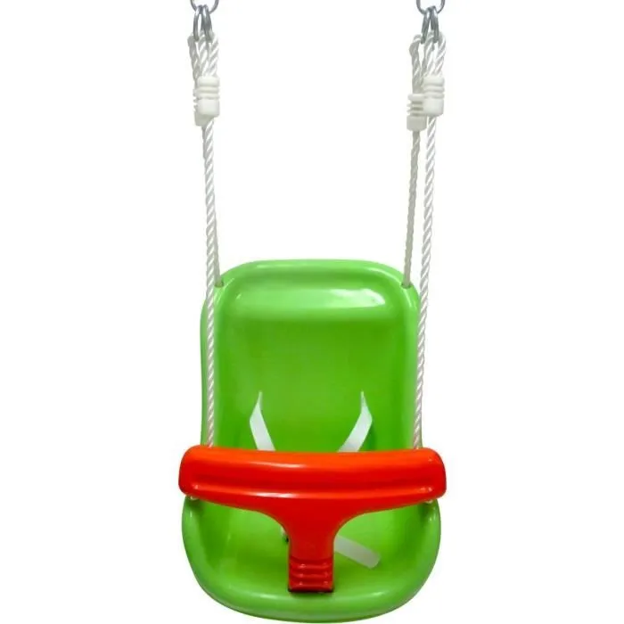 Siège balançoire bébé - Doudou - Vert - 144 x 25 x 36 cm - 24 mois à 3 ans - Résistant à l'eau-0