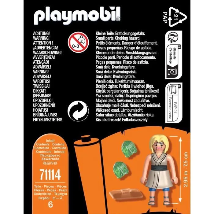 Figurine PLAYMOBIL Tsunade - Naruto Shippuden - Blanc - 6 pièces - A partir de 5 ans-3
