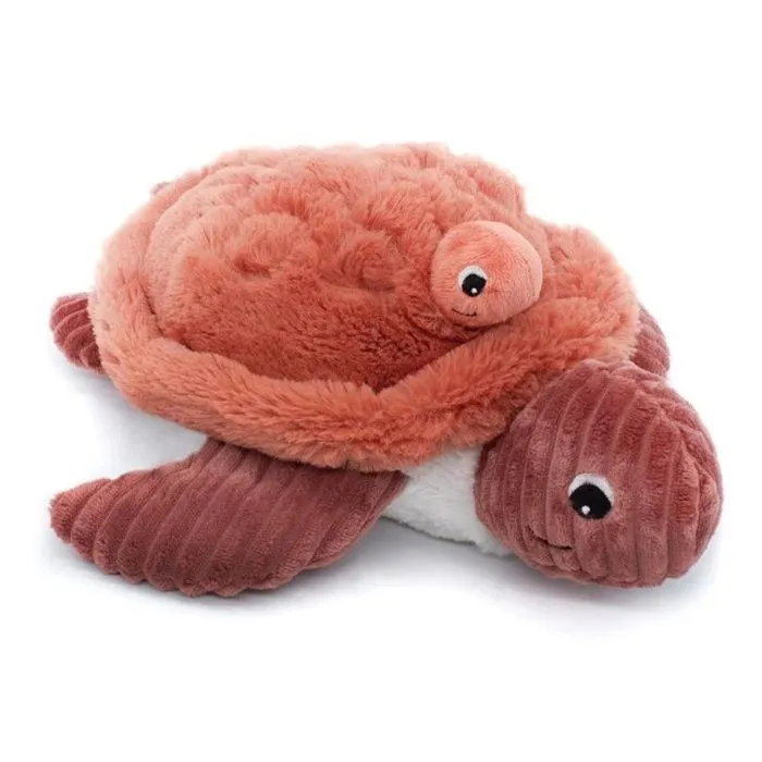 Les Deglingos - Peluche Ptipotos tortue maman bébé terracotta-0