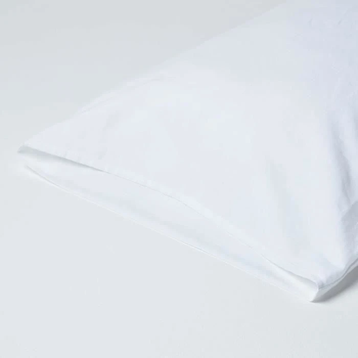 Taie d'oreiller en lin lavé Blanc – 50 x 75 cm-2