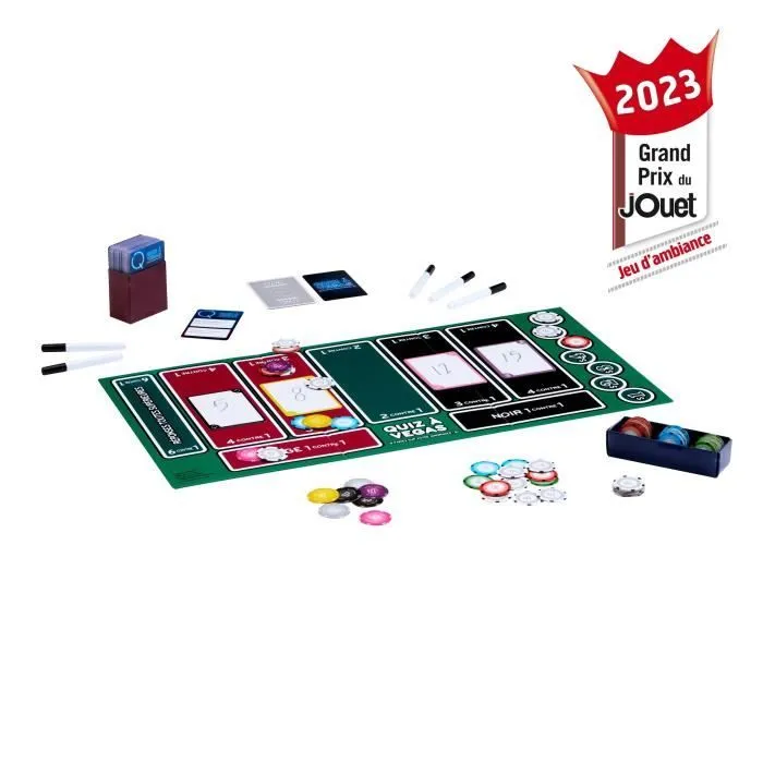 Mattel Games - QUIZ À VEGAS-Jeu de société avec questions et paris version française HNY92-3
