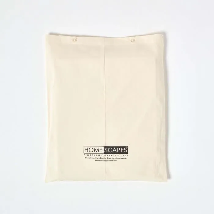 Parure de lit - Homescapes - Crème - 100% coton égyptien - 200 fils - 150 x 200 cm-3