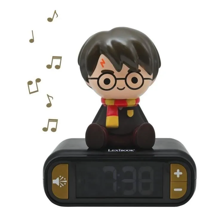 Réveil veilleuse digital LEXIBOOK - Harry Potter - 3D lumineux et sonore - Noir - Enfant-3