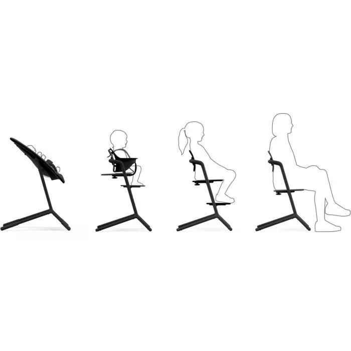 CYBEX - Chaise Haute Evolutive et Réglable Lemo 2 - Stunning Black-2
