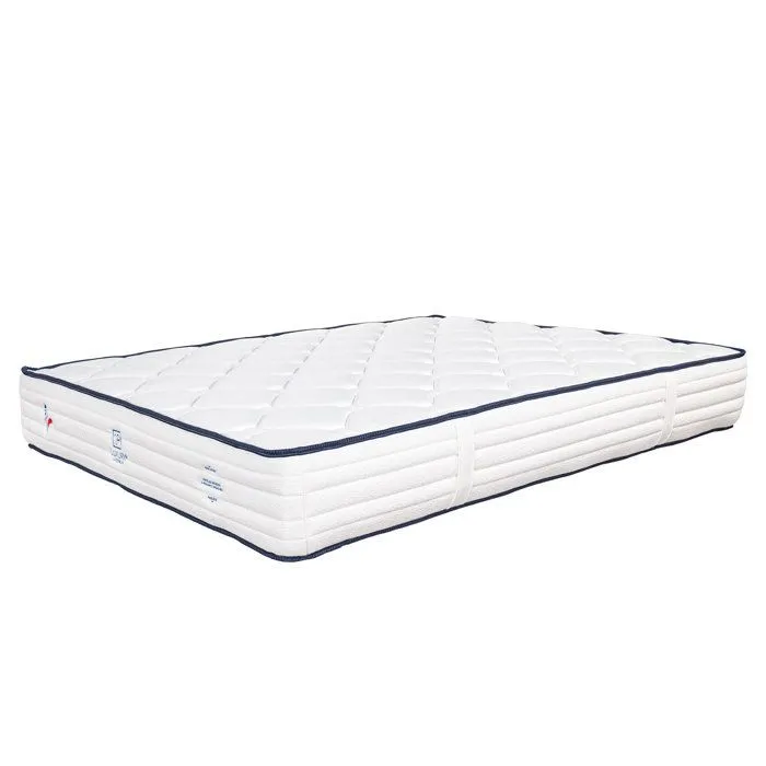 Matelas 140x190 cm, Patriote, 27cm, Ressorts Ensachés, mémoire de forme, indépendance du couchage, face été/hiver-0