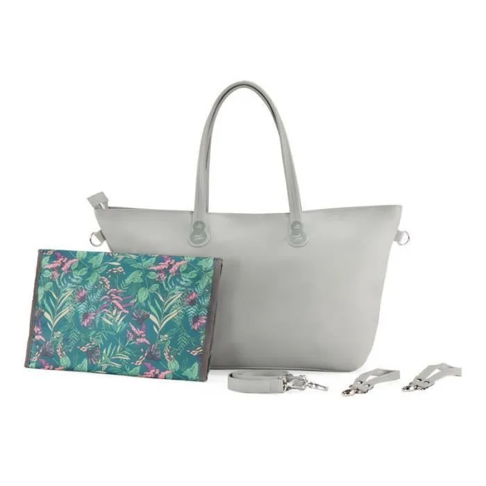 Sac à langer KINDERKRAFT TREASUREBAG Light Grey - Grande contenance pour les promenades avec bébé-0