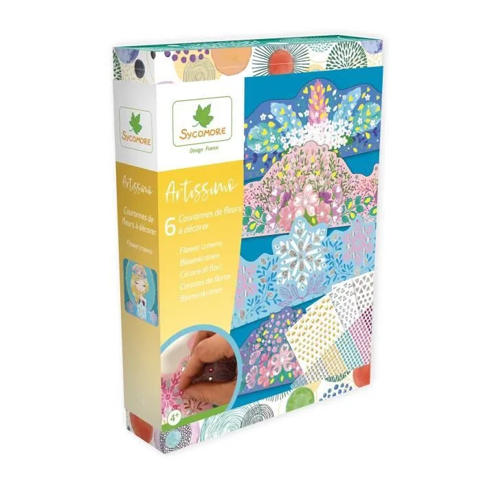 Lot de 6 couronnes de Princesses à décorer - SYCOMORE - Loisirs créatifs - Pour enfants à partir de 4 ans-0