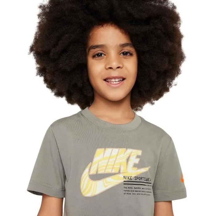 T-shirt enfant - Nike - Futura Micro Text - Beige - Manches courtes - Tissu doux-3