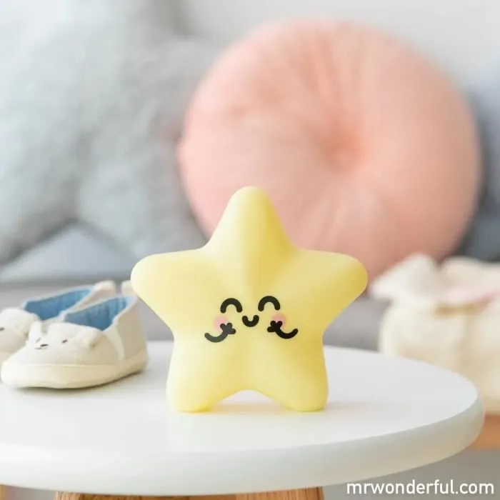 Veilleuse magique pour des rêves doux - étoile Mr. Wonderful - jaune - 9,5x13x9,5 cm-3