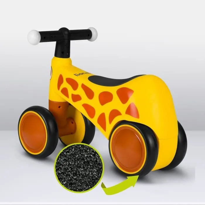 Draisienne à 4 Roues EVA - LIONELO Sammy - Vélo enfant - Jaune - Ergonomique-3