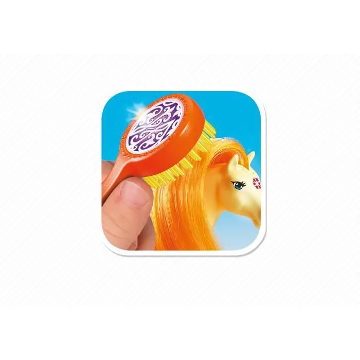 PLAYMOBIL - Princesse Mimosa avec cheval à coiffer - Playmobil Princess - Orange - 4 ans-4