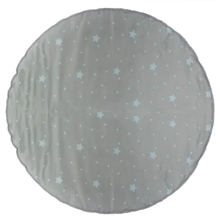 Tapis pour tipi gris - ATMOSPHERA - D 120 cm - Rond - Moderne - Synthétique-3