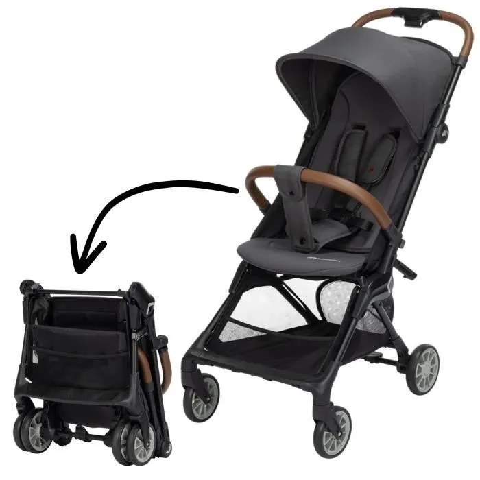 BEBECONFORT Poussette cabine Zephir, 1ère âge, ultra compacte, pliage facile, naissance à 4 ans, jusqu'à 22 kg Mineral Graphite-0
