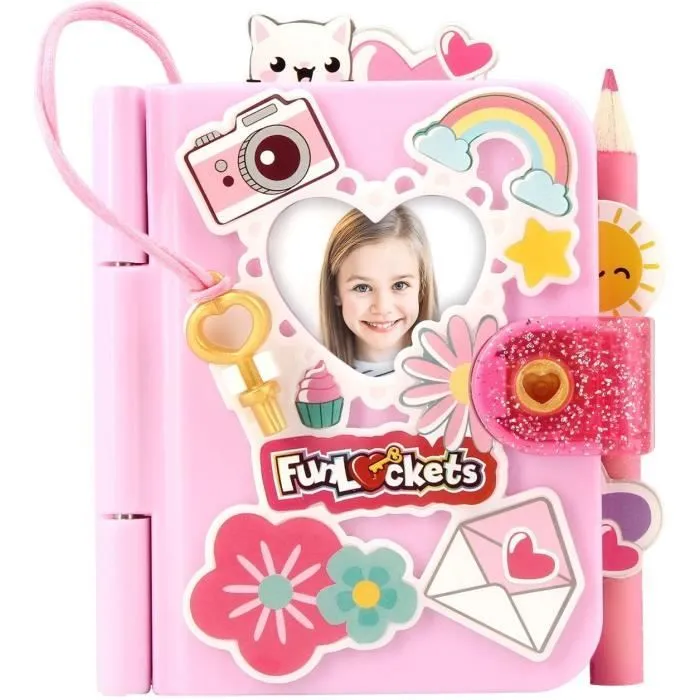 Mini Journal - KD - Funlockets - Mon Mini Journal Secret - Amuse-toi à personnaliser ton journal-0
