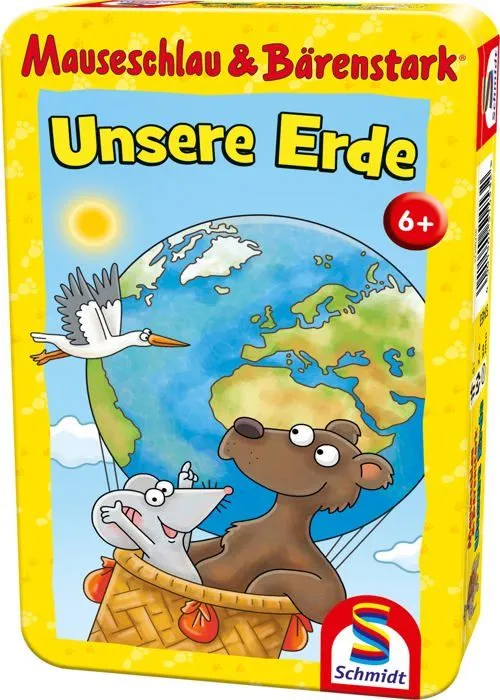 Schmidt spiele - 51453 - Jeu de Voyage Intelligent avec Souris et Ours Puissant, Notre Terre, dans Une boîte en métal-0