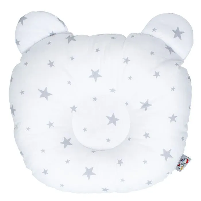 Coussin anti tête plate en coton  Blanc 30 cm x 25 cm-0