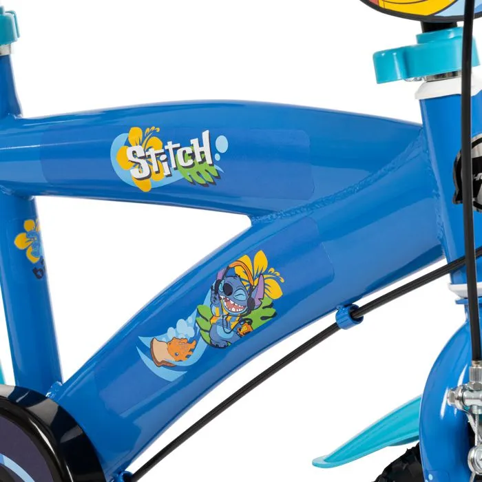 Vélo Enfant Disney Stitch 14” – Vélo Débutant avec Stabilisateurs, Design Amusant de Stitch et Confort pour Enfants de 4 à 6 Ans-2