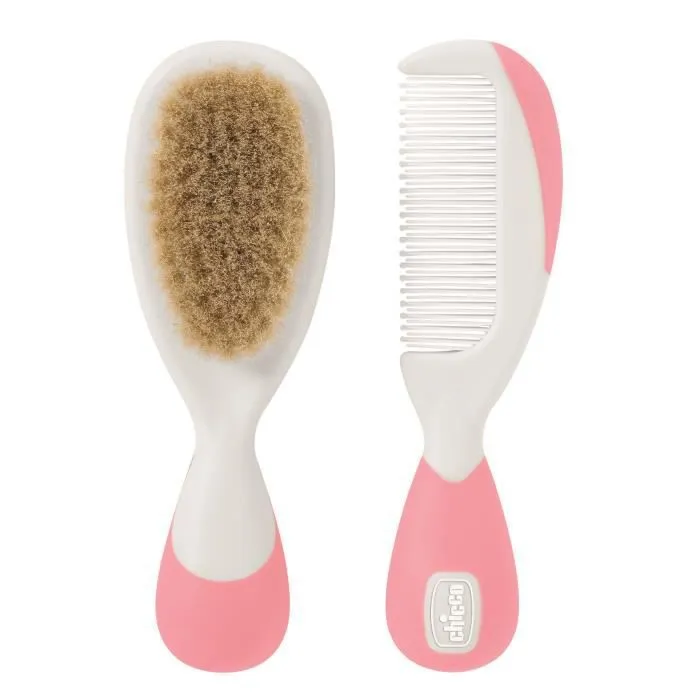 Chicco Brosse et Peigne Rose 2 pièces-1