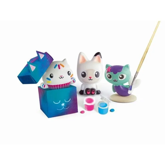 Clementoni - Créations en plâtre Gabby et la Maison Magique - Coffret multi-activités (sculpture, peintures…) - Dès 7 ans-1