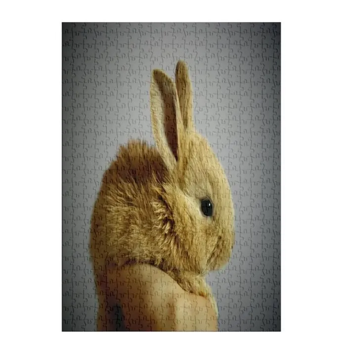 Puzzle Classique 500 pièces - FABULOUS - Lapin Nain Trop Mignon Poilu Beige - Adulte - Intérieur-1