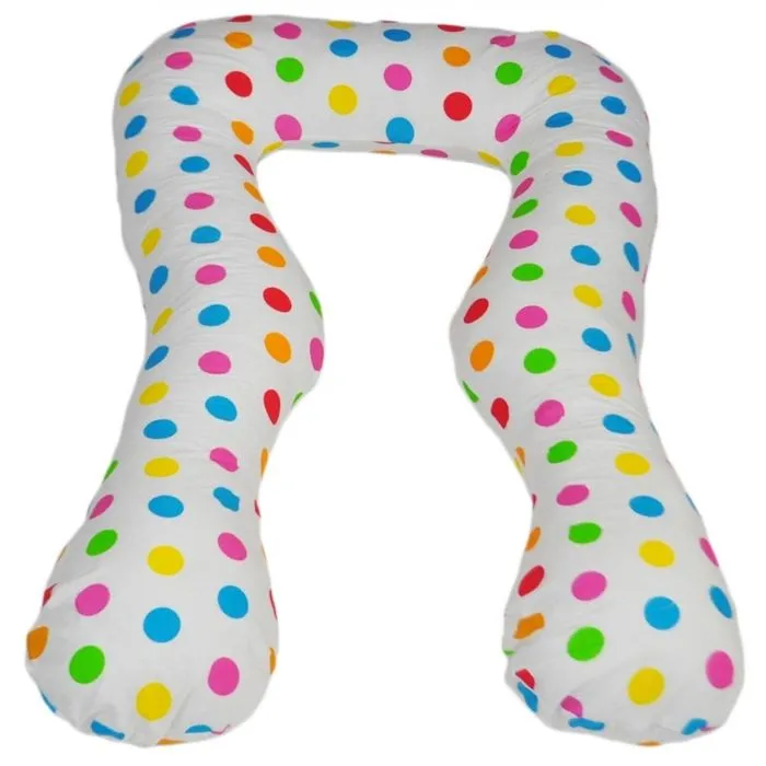 Coussin d'accouchement et allaitement - Déhoussable - Jaune - Fibres polyester siliconées-0