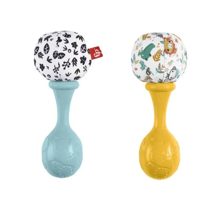 Fisher-Price-Mes Premiers Maracas-Jouet d’éveil 2 hochets dès 3 mois HMF34-4