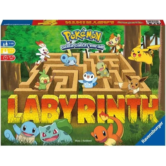 Labyrinthe POKEMON - Ravensburger - Jeu de société famille - Chasse au trésor - 2 à 4 joueurs dès 7 ans-0