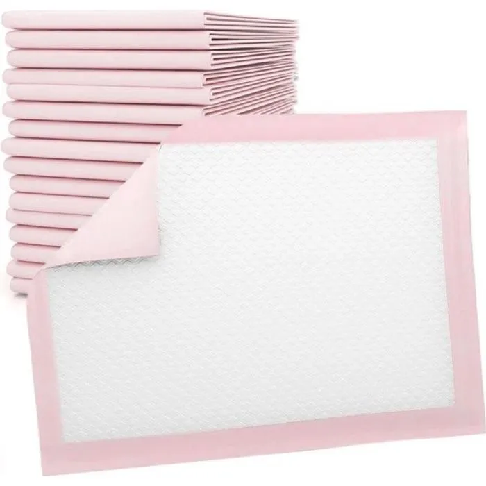 Lot de 50 alèses jetables imperméables pour bébé - Monsieur Bébé - Rose - 40 x 60 cm-1