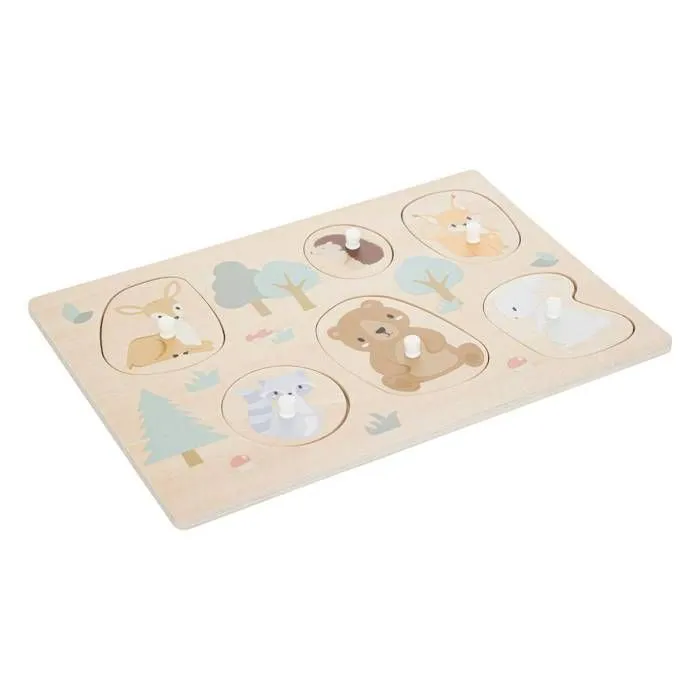 Puzzle bébé en bois 30x21cm - Multicolore - Atmosphera createur d'interieur-0